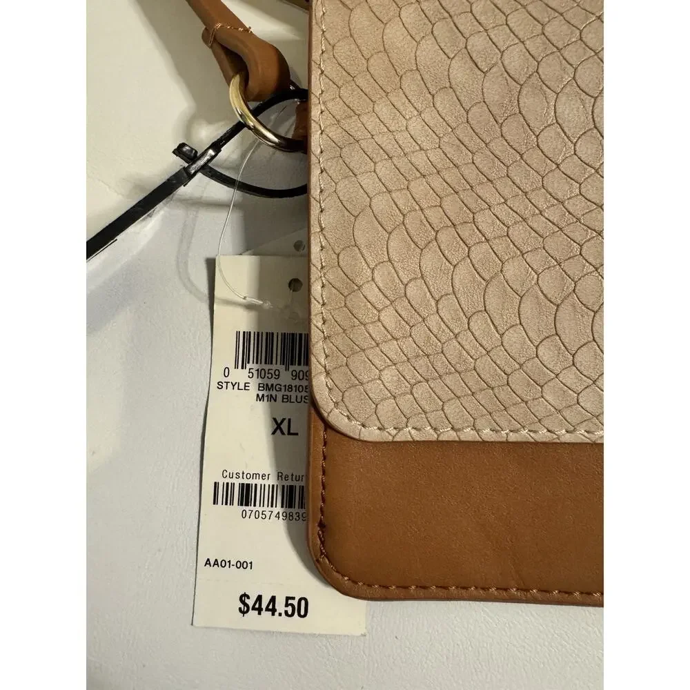 INC International Concepts Python Embossed Bag Women Faux Snakeskin NWT